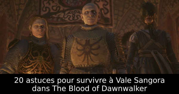 20 astuces pour survivre à Vale Sangora dans The Blood of Dawnwalker