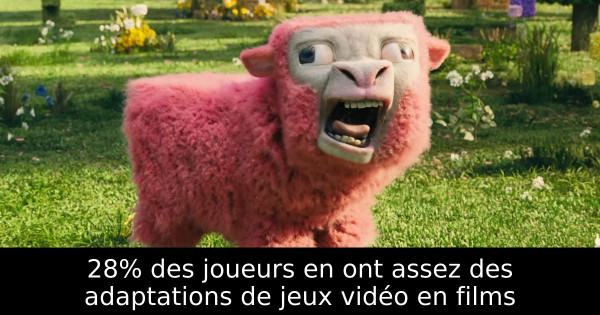 28% des joueurs en ont assez des adaptations de jeux vidéo en films