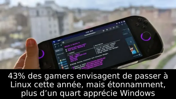 43% des gamers envisagent de passer à Linux cette année, mais étonnamment, plus d’un quart apprécie Windows