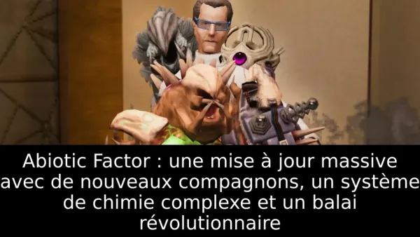Abiotic Factor : une mise à jour massive avec de nouveaux compagnons, un système de chimie complexe et un balai révolutionnaire