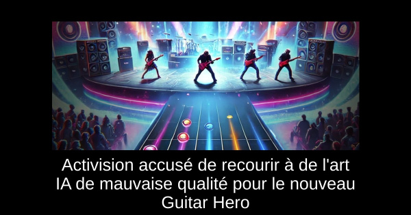 Activision accusé de recourir à de l'art IA de mauvaise qualité pour le nouveau Guitar Hero