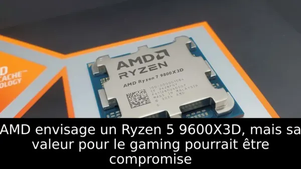 AMD envisage un Ryzen 5 9600X3D, mais sa valeur pour le gaming pourrait être compromise