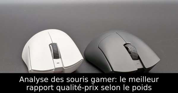 Analyse des souris gamer: le meilleur rapport qualité-prix selon le poids