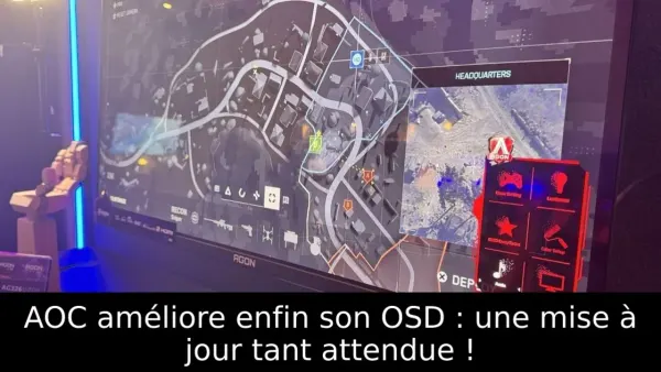 AOC améliore enfin son OSD : une mise à jour tant attendue !