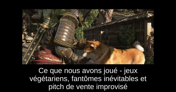 Ce que nous avons joué - jeux végétariens, fantômes inévitables et pitch de vente improvisé