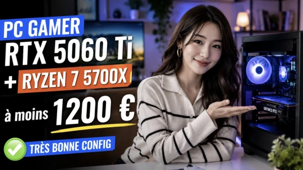 Cette config PC gamer RTX 5060 Ti + Ryzen 7 donne très envie… même si la RAM se prend pour de l’or