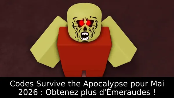 Codes Survive the Apocalypse pour Mai 2026 : Obtenez plus d'Émeraudes !