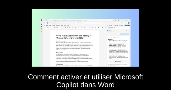 Comment activer et utiliser Microsoft Copilot dans Word