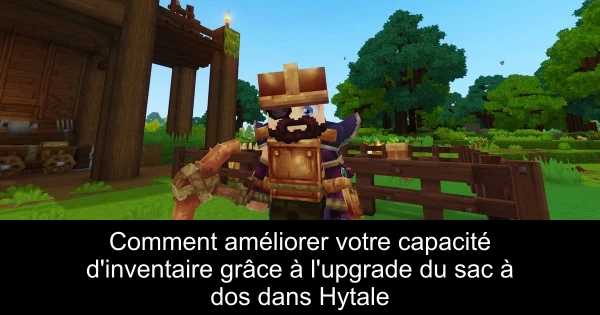 Comment améliorer votre capacité d'inventaire grâce à l'upgrade du sac à dos dans Hytale