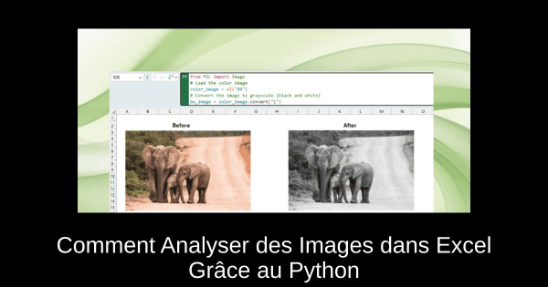 Comment Analyser des Images dans Excel Grâce au Python