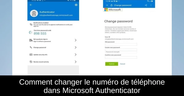 Comment changer le numéro de téléphone dans Microsoft Authenticator