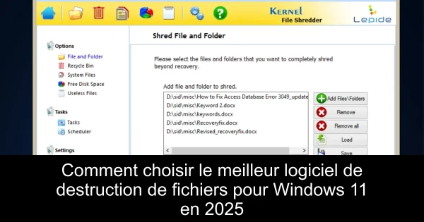 Comment choisir le meilleur logiciel de destruction de fichiers pour Windows 11 en 2025