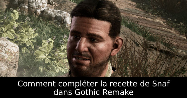 Comment compléter la recette de Snaf dans Gothic Remake