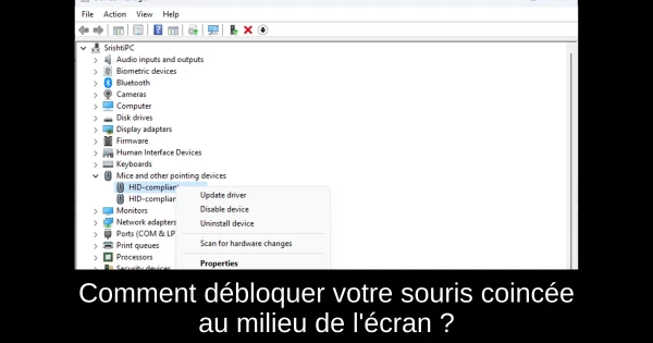 Comment débloquer votre souris coincée au milieu de l'écran ?