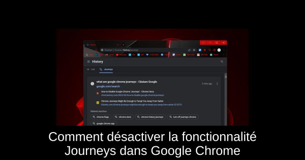 Comment désactiver la fonctionnalité Journeys dans Google Chrome