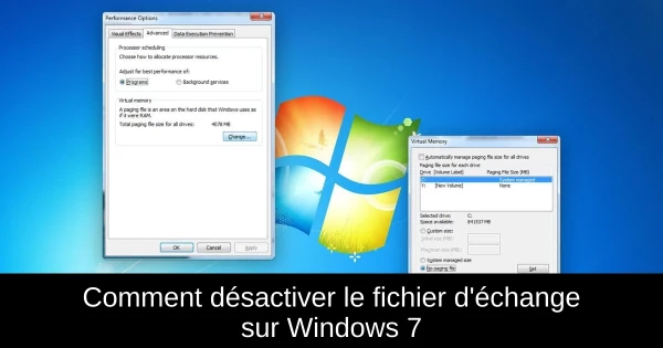 Comment désactiver le fichier d'échange sur Windows 7