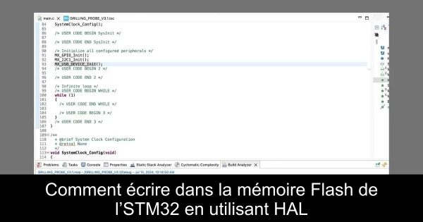 Comment écrire dans la mémoire Flash de l’STM32 en utilisant HAL