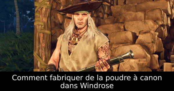 Comment fabriquer de la poudre à canon dans Windrose