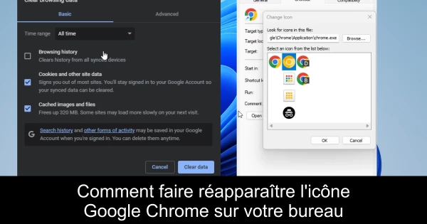 Comment faire réapparaître l'icône Google Chrome sur votre bureau