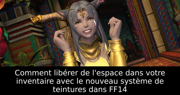 Comment libérer de l'espace dans votre inventaire avec le nouveau système de teintures dans FF14