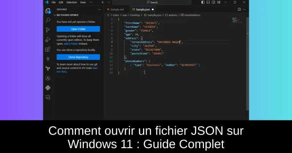Comment ouvrir un fichier JSON sur Windows 11 : Guide Complet
