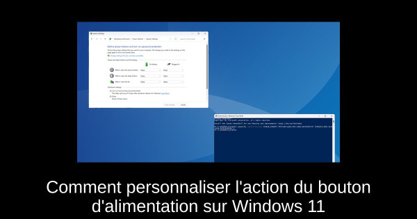 Comment personnaliser l'action du bouton d'alimentation sur Windows 11
