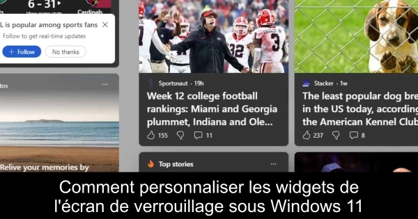 Comment personnaliser les widgets de l'écran de verrouillage sous Windows 11