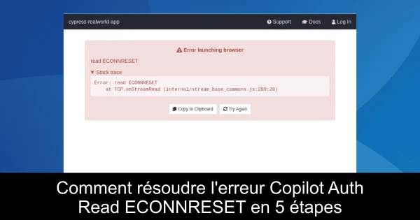 Comment résoudre l'erreur Copilot Auth Read ECONNRESET en 5 étapes