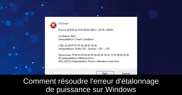 Comment résoudre l'erreur d'étalonnage de puissance sur Windows Comment résoudre l'erreur d'étalonnage de puissance sur Windows