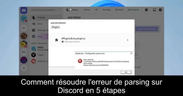 Comment résoudre l'erreur de parsing sur Discord en 5 étapes
