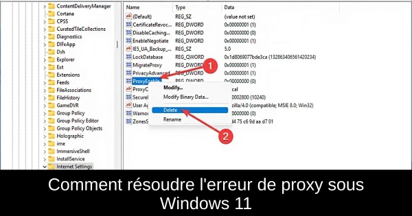 Comment résoudre l'erreur de proxy sous Windows 11