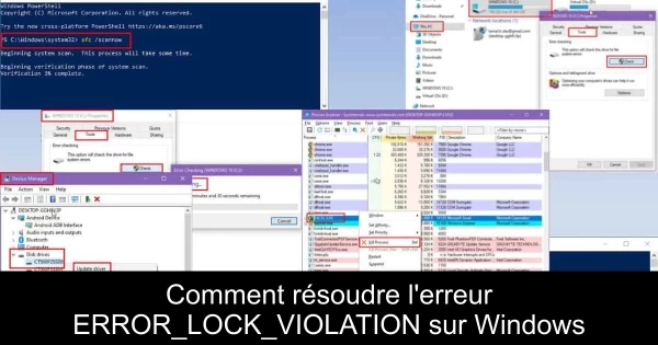 Comment résoudre l'erreur ERROR_LOCK_VIOLATION sur Windows