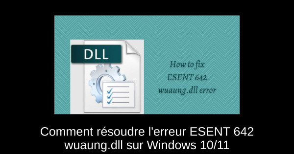 Comment résoudre l'erreur ESENT 642 wuaung.dll sur Windows 10/11