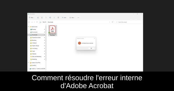 Comment résoudre l'erreur interne d'Adobe Acrobat