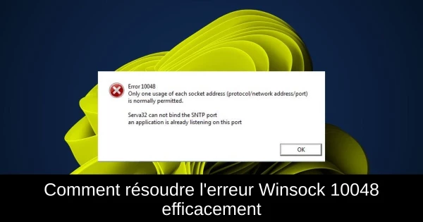 Comment résoudre l'erreur Winsock 10048 efficacement
