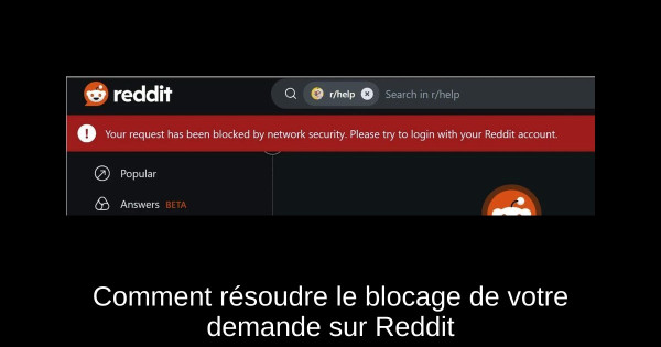 Comment résoudre le blocage de votre demande sur Reddit Comment résoudre le blocage de votre demande sur Reddit