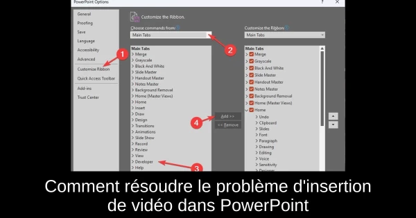 Comment résoudre le problème d'insertion de vidéo dans PowerPoint