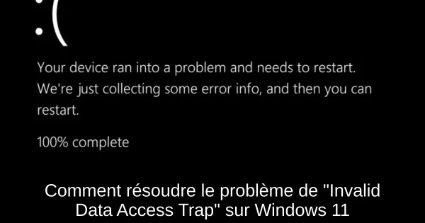 Comment résoudre le problème de "Invalid Data Access Trap" sur Windows 11