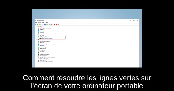 Comment résoudre les lignes vertes sur l'écran de votre ordinateur portable