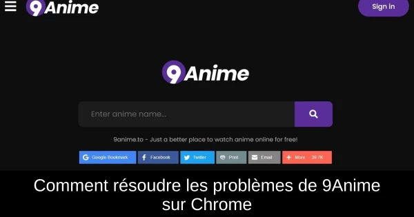 Comment résoudre les problèmes de 9Anime sur Chrome