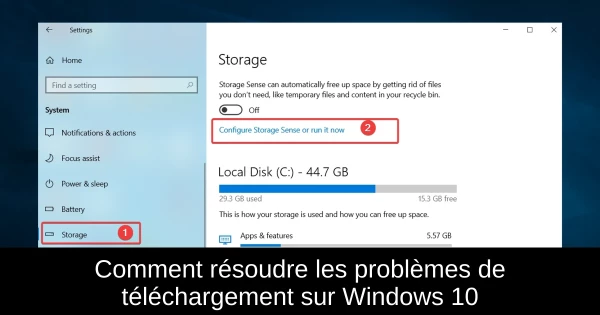 Comment résoudre les problèmes de téléchargement sur Windows 10