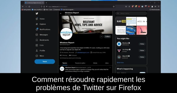 Comment résoudre rapidement les problèmes de Twitter sur Firefox