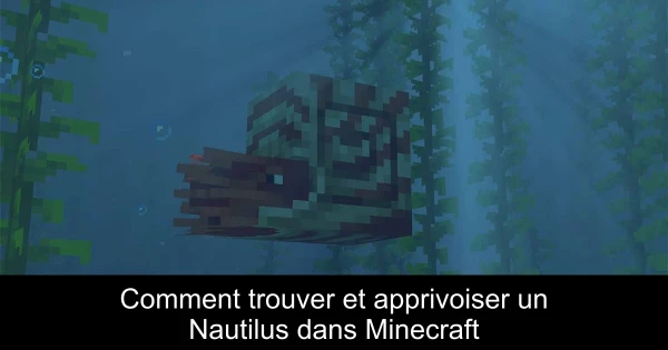 Comment trouver et apprivoiser un Nautilus dans Minecraft