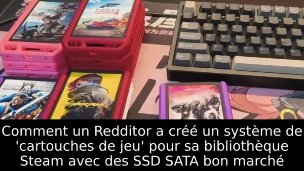 Comment un Redditor a créé un système de 'cartouches de jeu' pour sa bibliothèque Steam avec des SSD SATA bon marché