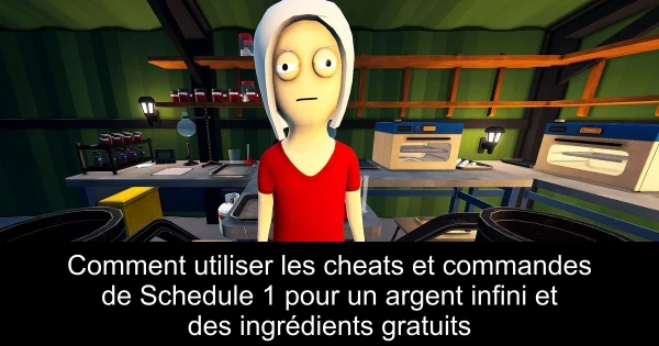 Comment utiliser les cheats et commandes de Schedule 1 pour un argent infini et des ingrédients gratuits