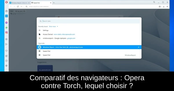 Comparatif des navigateurs : Opera contre Torch, lequel choisir ?