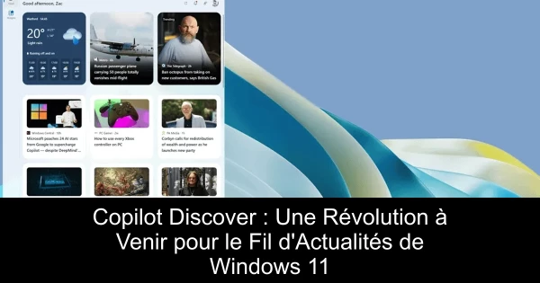 Copilot Discover : Une Révolution à Venir pour le Fil d'Actualités de Windows 11