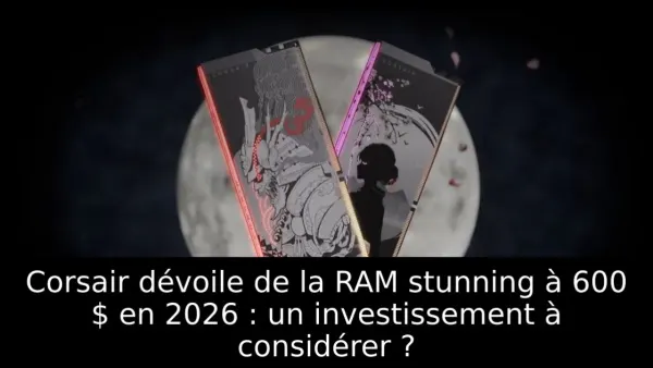 Corsair dévoile de la RAM stunning à 600 $ en 2026 : un investissement à considérer ?