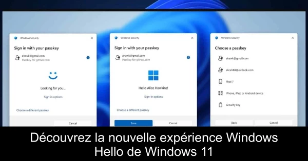 Découvrez la nouvelle expérience Windows Hello de Windows 11