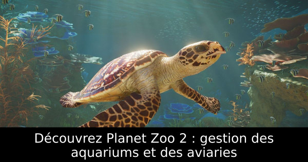 Découvrez Planet Zoo 2 : gestion des aquariums et des aviaries